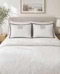 Rae Dunn 2 Piece Quilt Black And White Gingham Border Shams,. Fixed Price $20.00.