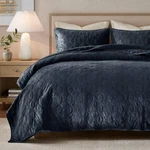 Madison Park Harper Quilt Set Velvet Casual King/cal KING(104"X94"), Navy. Fixed Price $115.99.