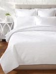 Hampton White Full Queen Quilt : 100% Cotton Matelasse Diamond Modern Coverlet. Fixed Price $129.45.
