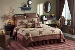 Park Designs Sturbridge Patch King Sham Star - Wine. Fixed Price $29.99.