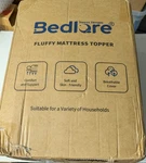Bedlore Fluffy Mattress Topper King White Soft Breathable Cover Adults Bedding. Fixed Price $49.99.