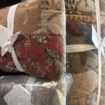 3 Pcs Set Pottery Barn Valentina Rosewood Quilt Queen + 2 Euro Shams New. Fixed Price $325.00.