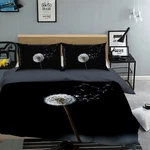 3D Dandelion Black 1754NA Bed Pillowcases Quilt Cover Duvet Marco Carmassi Fay. Fixed Price $99.43.