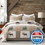 Finlonte Quilts Queen Size 100 Cotton Lodge Cabin Farmhouse. Fixed Price $143.43.