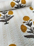 Indian Handmade Cotton Kantha Quilt Block Print King Size Bedspread Blanket. Fixed Price $76.99.