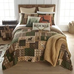 Donna Sharp King Bedding Set - 3 Piece Green Forest Lodge Quilt With. Fixed Price $133.90.