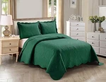 Home Collection 3PC Full/queen Over Size Elegant Embossed Bedspread Set Light. Fixed Price $30.89.