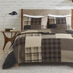 Woolrich Winter Hills Reversible Quilt Set - Cottage Styling Reversed To Soli.... Fixed Price $130.61.