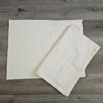 2 Lamont Home White Standard Shams Matelasse Quilted Floral Cotton Made Portugal. Fixed Price $23.40.