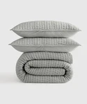Bnwt Quince European Linen Cotton Stitch Quilt Set King Cal Mist Blue. Fixed Price $162.00.