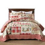 Marcielo 3 Piece Christmas Quilt Set, Rustic Lodge Deer Bedspread Throw.... Fixed Price $84.82.