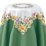 Collections Etc Embroidered Colorful Pansies Table Linens, Square. Fixed Price $14.99.