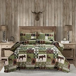 Rustic Bedding Quilt Set Size Lodge Cabin Bedspread King Olive Green Bear. Fixed Price $64.86.