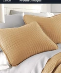 South Shore Fine Linens Set King Size Quilted Pillow Shams Camel Beige 36 X 20. Fixed Price $14.00.