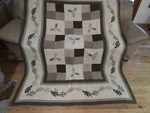 Appliqued Reversible Fall Quilt. Fixed Price $40.00.