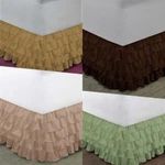 1 Solid Bedding Dressing Ruffled Skirt Multilayered Platform 20" Inch Drop. Fixed Price $13.50.