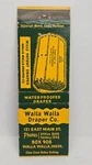 Vintage Matchbook Cover Walla Draper Co. 121 East Main St. Washington. Fixed Price $9.99.