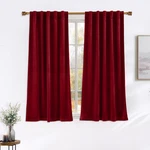 Nicetown Red Short Velvet Curtains Drapes For Cafe Room Darkening 63. Fixed Price $56.58.