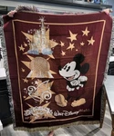 Disney Walt World Mickey Mouse Woven Tapestry Throw Blanket Fringe Nib. Fixed Price $18.97.