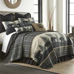 Twin Rustic Bear Plaid Country Lodge Farmhouse Bedding Quilt One Sham. Fixed Price $229.87.