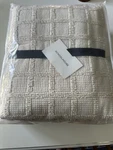 Schoolhouse Electric Popcorn Grid Coverlet King Natural 1-PIECE Set. Fixed Price $400.00.
