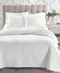 Charter Club White Sculpted Paisley Embroidered Cotton 2 Pc. Twin Quilt Set. Fixed Price $61.50.
