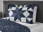 Mainstays Classic Blue Star Quilt Shams, King, 2 Pack, Adult/teen. Fixed Price $6.23.