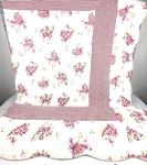 Melange Home Cottage Full/queen Quilt Coverlet Shams Pink Floral Striped Scallop. Fixed Price $69.99.