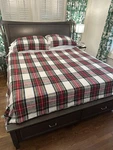 Pottery Barn Stewart Plaid Cotton Comforter - King Two Pillow Shams. Fixed Price $99.99.