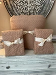 West Elm Reflections Matelasse K/ck Quilt & 2 King Shams Sandstone Pre-owned. Fixed Price $129.00.
