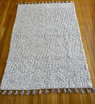 John Robshaw Lavender Floral Throw 50X70 Cotton Voile Tassel Hand Quilted. Fixed Price $119.00.