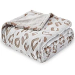 Sochow Flannel Fleece Cheetah Print Throw Blanket For 50X60 In, Brown Leopard. Fixed Price $24.99.
