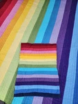 The Company Store Rainbow Stripe Quilt + Sham Twin Made India Vtg Boho Cottag. Fixed Price $89.00.