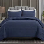 Safonory Navy Quilt King Size - Summer Soft Lightweight Microfiber Striped St.... Fixed Price $51.76.