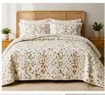 Bedsure Botanical Quilt Set Queen 90 X 96 Falling Floral Reversible 3 Pcs. Fixed Price $49.59.