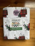 Snoopy Plaid Doghouse Queen Set Berkshire Christmas Peanuts New. Fixed Price $57.75.