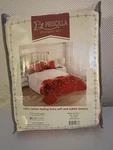 Priscilla 3PCS King Quilt Set Red White Abstract Extra Soft Subtle Texture. Fixed Price $67.65.