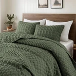 Wdcozy Olive Green Quilt King Size Bedding Set With 2 Pillow Shams, Lightweight. Fixed Price $50.95.