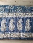 Pottery Barn Regan Handcrafted Reversible Quilt King Floral Blue Cotton. Fixed Price $209.99.