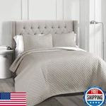 Lush Decor Ava Quilt Diamond Pattern Solid 3 Piece Oversized Bedding Blanket. Fixed Price $87.69.