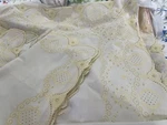 Pratesi Italy 3PC Sheet Set Lace Poly/cotton Off White Yellow. Fixed Price $339.00.