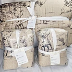 Pottery Barn Rustic Forest Deer Sherpa Comforter King & 2 Shams New. Fixed Price $474.99.