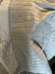 Rare Pottery Barn Silk Blend Channel Queen Quilt Only Gray Reversible. Fixed Price $120.00.