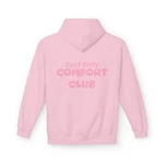Just Girly Comfort Club Hoodie Pink Text Cozy Aesthetic. Fixed Price $55.00.