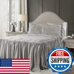 Lush Decor Ravello Pintuck Skirt Bedspread Set - Luxe 3 Piece Ruffled. Fixed Price $128.51.