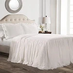 Lush Decor Ruffle Skirt Bedspread White Shabby Chic Farmhouse Style Twin. Fixed Price $34.10.