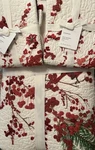 Pottery Barn Red Berry Full/queen Wreath Quilt Set 3 Pcs Cardinal Holiday Nwt. Fixed Price $379.00.