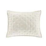 New Pkg - Hiend Accents Stella Velvet Quilted (1) Pillow Sham King Stone. Fixed Price $55.00.