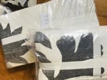 Pottery Barn Mahalo Applique Quilt Charcoal Gray King 2 Shams Hawaiian 3P. Fixed Price $449.00.