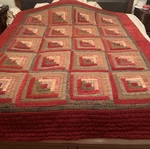 Vtg The Company Store Twin Red Velvet Patchwork Thick Quilt Warm Cotton. Fixed Price $99.99.